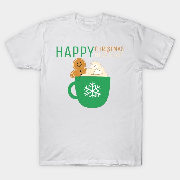 Happy Christmas & Happy New Year T-Shirt by Trendy-Now